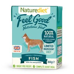 Naturediet Feel Good Fish Dog Food - 8 x 200g